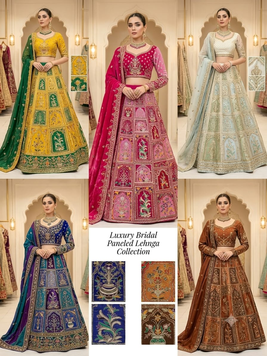 Customized Luxury Designer Wear & Mosaic Embroidered Fabric | Made to Order | Happiness
