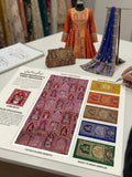 Customized Luxury Designer Wear & Mosaic Embroidered Fabric | Made to Order | Happiness