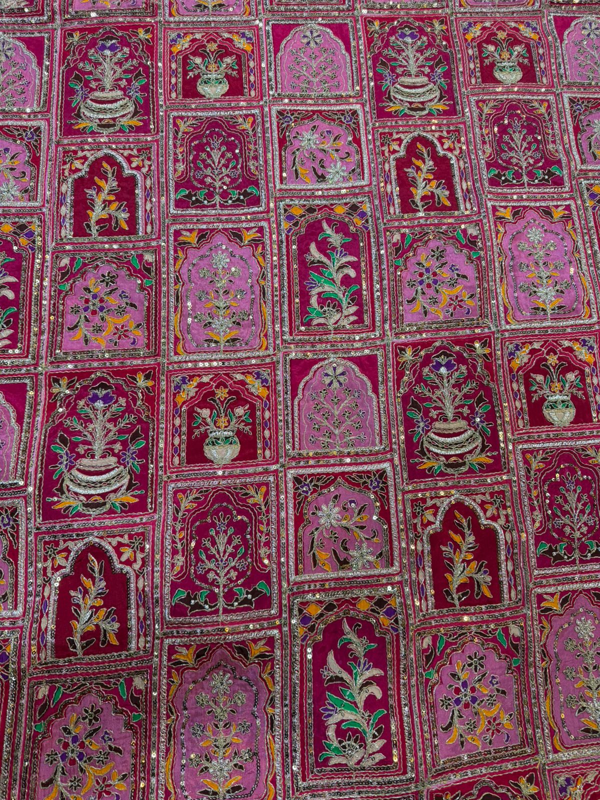 Customized Luxury Designer Wear & Mosaic Embroidered Fabric | Made to Order | Happiness