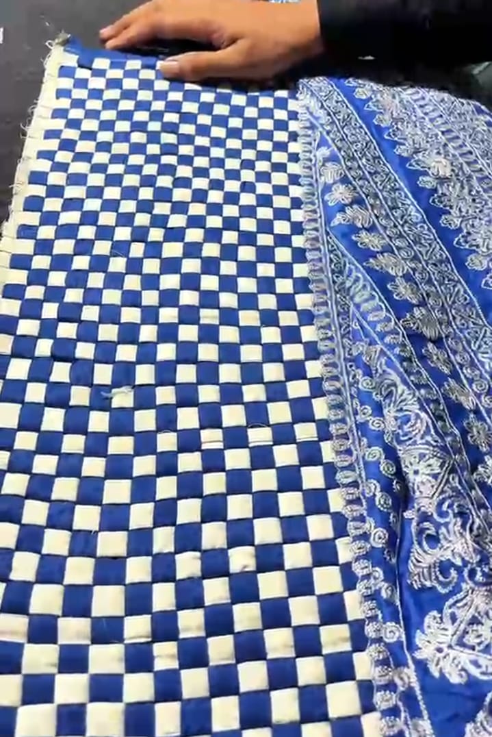 Hardest Chatai Weaving Design for Shirt - Blue & White Check Weave - Complex Brand Style - Hashtag Happiness Bespoke - Hashtag Happiness