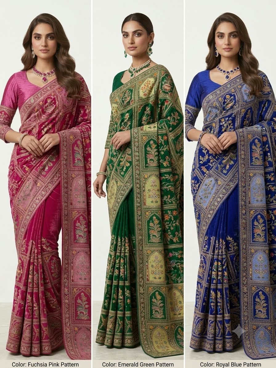 Customized Luxury Designer Wear & Mosaic Embroidered Fabric | Made to Order | Happiness