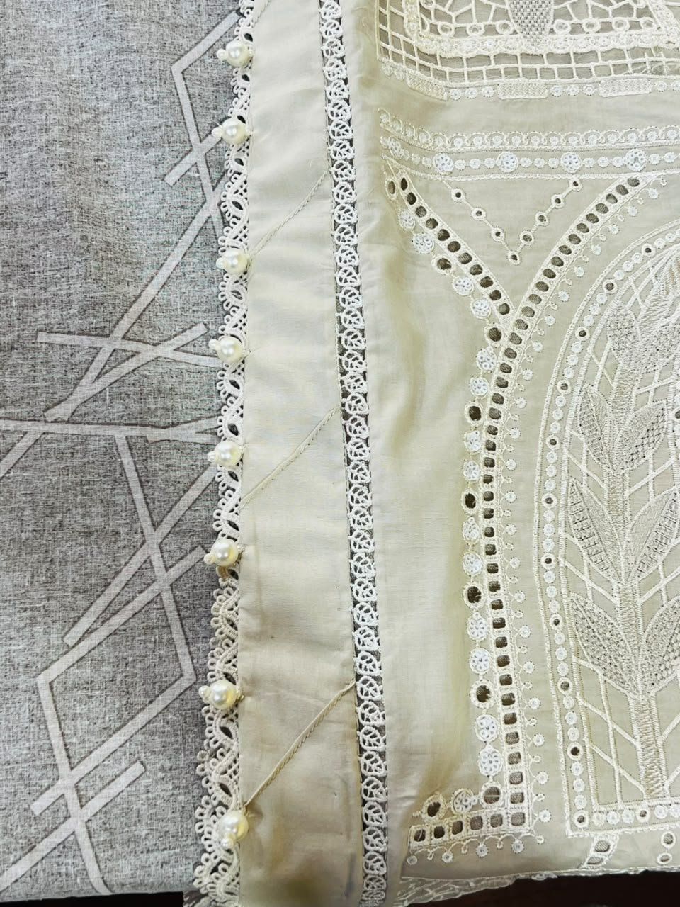 Trendy Chawk Design with Joint Lace & Pearl Lace - Smart Daman Width Extension Idea - Designer Hack by Hashtag Happiness - Hashtag Happiness